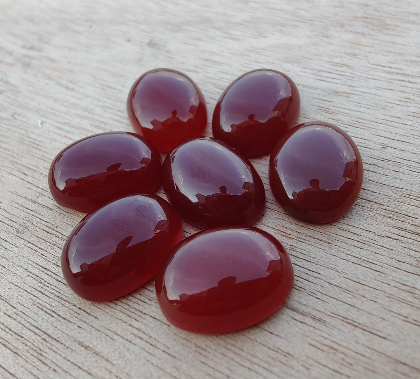 NATURAL RED ONYX CABOCHON FLAT BACK OVAL SHAPE CALIBRATED WHOLESALE GEMSTONES, ALL SIZES AVAILABLE
