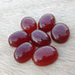 NATURAL RED ONYX CABOCHON FLAT BACK OVAL SHAPE CALIBRATED WHOLESALE GEMSTONES, ALL SIZES AVAILABLE