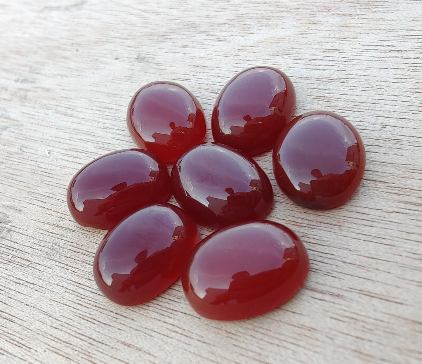 NATURAL RED ONYX CABOCHON FLAT BACK OVAL SHAPE CALIBRATED WHOLESALE GEMSTONES, ALL SIZES AVAILABLE