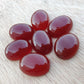 NATURAL RED ONYX CABOCHON FLAT BACK OVAL SHAPE CALIBRATED WHOLESALE GEMSTONES, ALL SIZES AVAILABLE