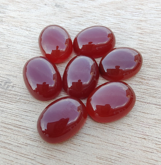 NATURAL RED ONYX CABOCHON FLAT BACK OVAL SHAPE CALIBRATED WHOLESALE GEMSTONES, ALL SIZES AVAILABLE
