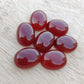NATURAL RED ONYX CABOCHON FLAT BACK OVAL SHAPE CALIBRATED WHOLESALE GEMSTONES, ALL SIZES AVAILABLE