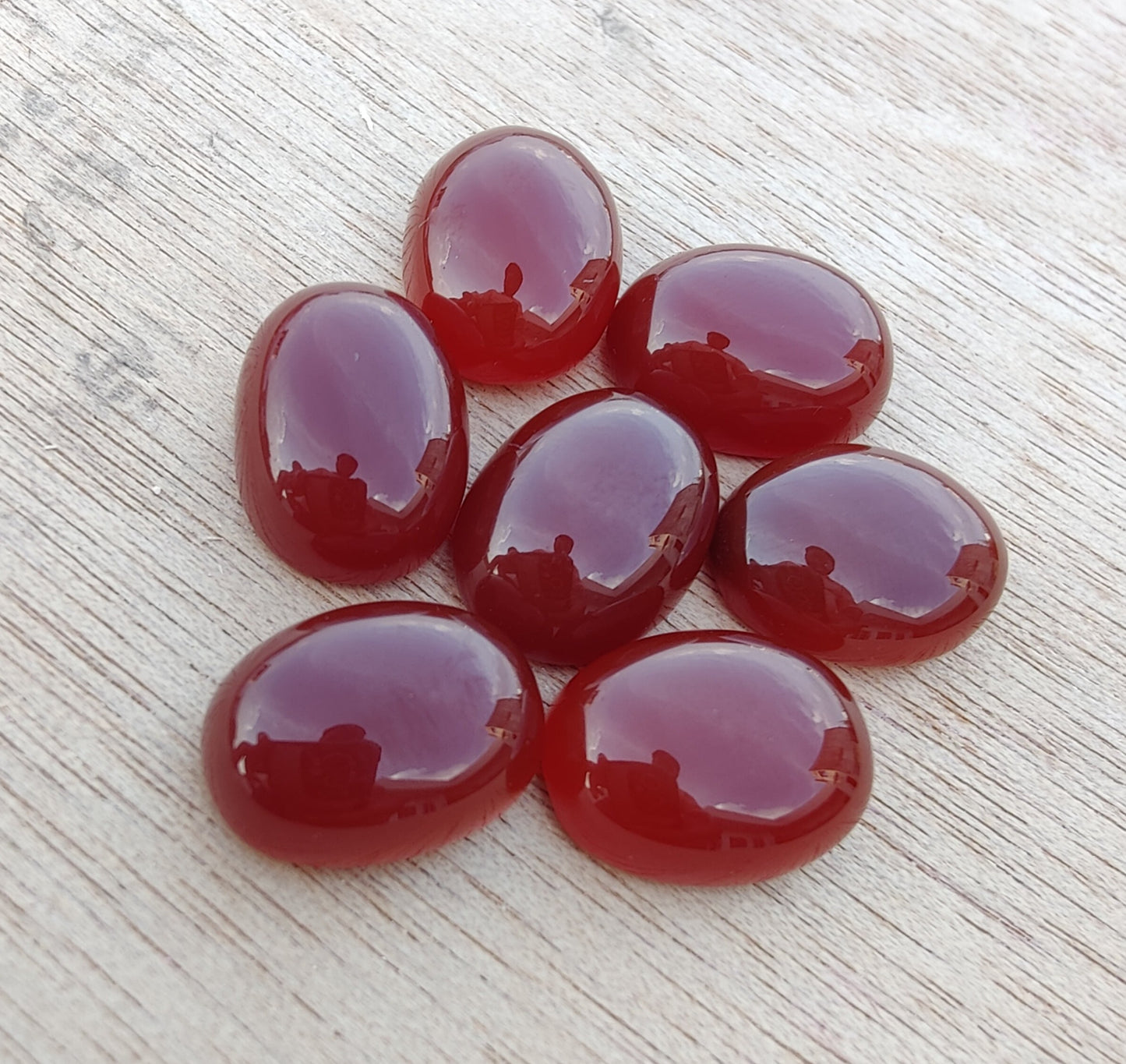 NATURAL RED ONYX CABOCHON FLAT BACK OVAL SHAPE CALIBRATED WHOLESALE GEMSTONES, ALL SIZES AVAILABLE