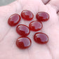 NATURAL RED ONYX CABOCHON FLAT BACK OVAL SHAPE CALIBRATED WHOLESALE GEMSTONES, ALL SIZES AVAILABLE
