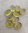 NATURAL LEMON QUARTZ CABOCHON OVAL SHAPE FLAT BACK AAA+ QUALITY CALIBRATED GEMSTONES, ALL SIZES AVAILABLE