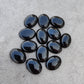 AAA+ QUALITY NATURAL BLACK ONYX CABOCHON FLAT BACK OVAL SHAPE CALIBRATED GEMSTONES, ALL SIZES AVAILABLE