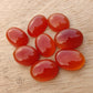 TOP QUALITY NATURAL CARNELIAN OVAL SHAPE CABOCHON FLAT BACK CALIBRATED GEMSTONES, ALL SIZES AVAILABLE