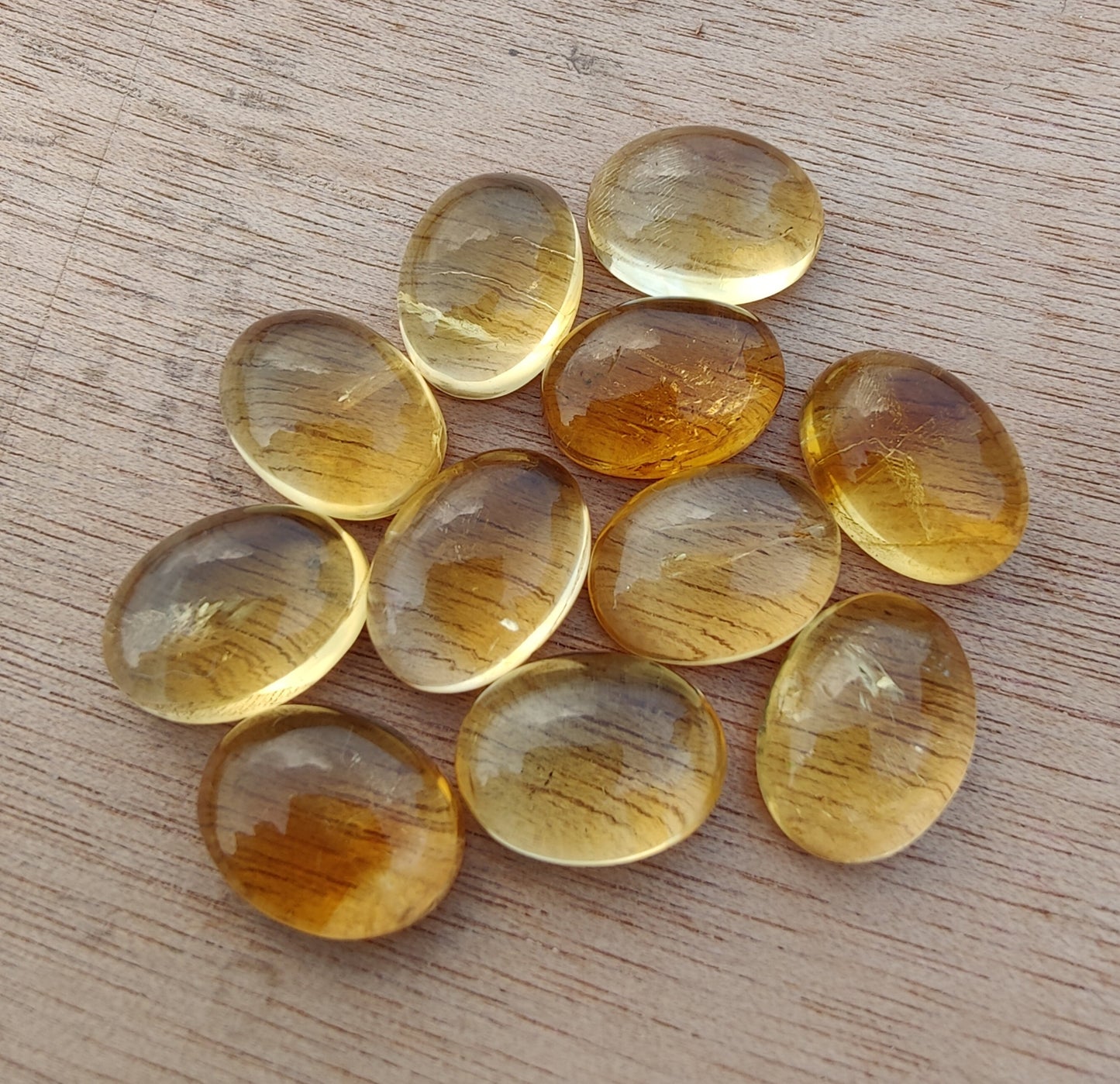AAA+ QUALITY NATURAL CITRINE CABOCHON OVAL SHAPE CALIBRATED FLAT BACK GEMSTONES, ALL SIZES AVAILABLE