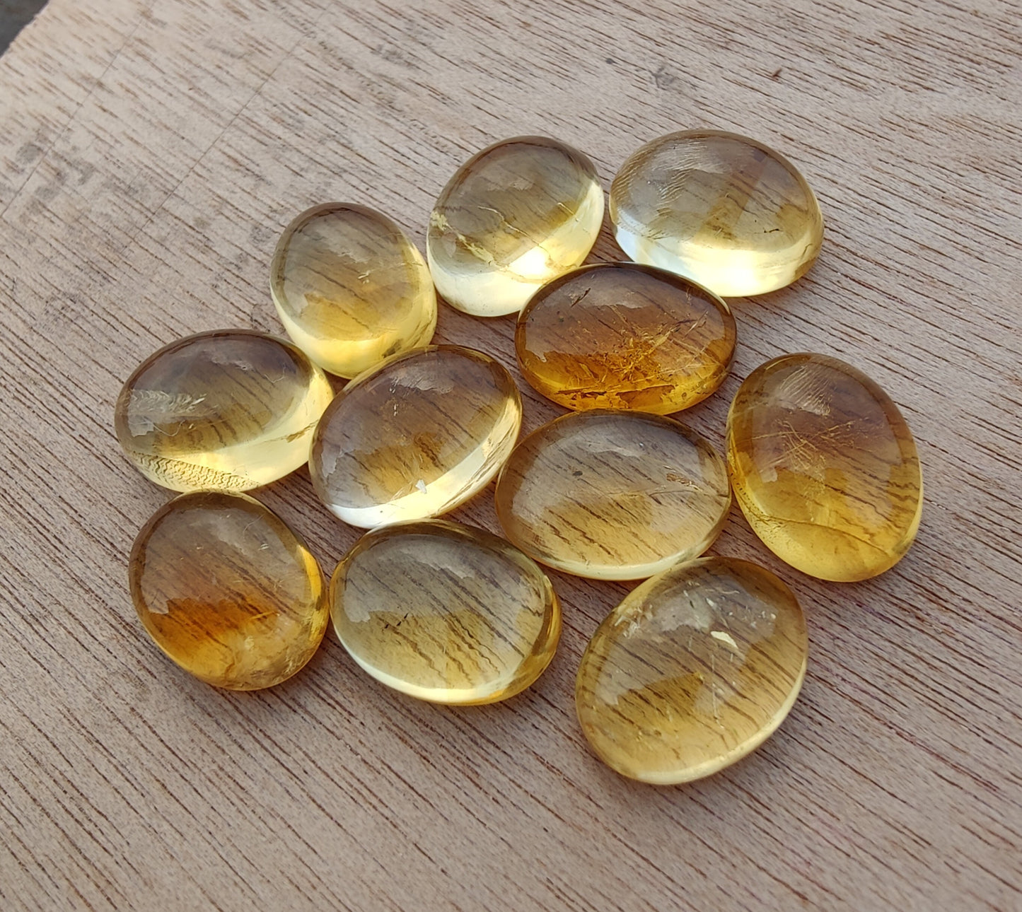 AAA+ QUALITY NATURAL CITRINE CABOCHON OVAL SHAPE CALIBRATED FLAT BACK GEMSTONES, ALL SIZES AVAILABLE