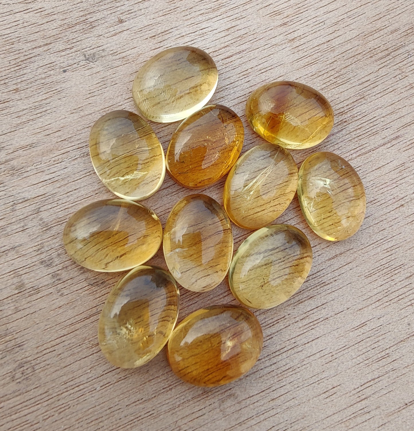 AAA+ QUALITY NATURAL CITRINE CABOCHON OVAL SHAPE CALIBRATED FLAT BACK GEMSTONES, ALL SIZES AVAILABLE