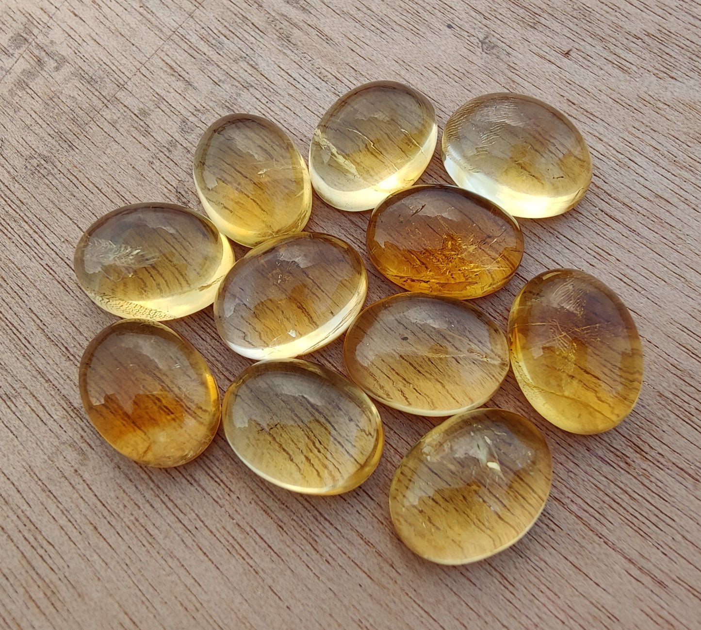AAA+ QUALITY NATURAL CITRINE CABOCHON OVAL SHAPE CALIBRATED FLAT BACK GEMSTONES, ALL SIZES AVAILABLE