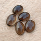 NATURAL SMOKY QUARTZ OVAL SHAPE CABOCHON FLAT BACK CALIBRATED WHOLESALE GEMSTONES, ALL SIZES AVAILABLE
