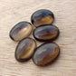 NATURAL SMOKY QUARTZ OVAL SHAPE CABOCHON FLAT BACK CALIBRATED WHOLESALE GEMSTONES, ALL SIZES AVAILABLE