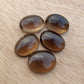NATURAL SMOKY QUARTZ OVAL SHAPE CABOCHON FLAT BACK CALIBRATED WHOLESALE GEMSTONES, ALL SIZES AVAILABLE
