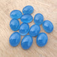 AAA+ QUALITY NATURAL BLUE CHALCEDONY OVAL SHAPE FLAT BACK CABOCHON CALIBRATED GEMSTONES, ALL SIZES AVAILABLE