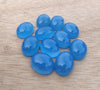 AAA+ QUALITY NATURAL BLUE CHALCEDONY OVAL SHAPE FLAT BACK CABOCHON CALIBRATED GEMSTONES, ALL SIZES AVAILABLE