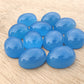 AAA+ QUALITY NATURAL BLUE CHALCEDONY OVAL SHAPE FLAT BACK CABOCHON CALIBRATED GEMSTONES, ALL SIZES AVAILABLE