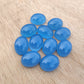 AAA+ QUALITY NATURAL BLUE CHALCEDONY OVAL SHAPE FLAT BACK CABOCHON CALIBRATED GEMSTONES, ALL SIZES AVAILABLE