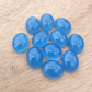 AAA+ QUALITY NATURAL BLUE CHALCEDONY OVAL SHAPE FLAT BACK CABOCHON CALIBRATED GEMSTONES, ALL SIZES AVAILABLE