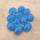 AAA+ QUALITY NATURAL BLUE CHALCEDONY OVAL SHAPE FLAT BACK CABOCHON CALIBRATED GEMSTONES, ALL SIZES AVAILABLE