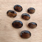 AAA+ QUALITY NATURAL SMOKY QUARTZ FACETED CUT OVAL SHAPE CALIBRATED GEMSTONES, ALL SIZES AVAILABLE