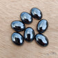 NATURAL HEMATITE CABOCHON FLAT BACK OVAL SHAPE CALIBRATED AAA QUALITY GEMSTONES, ALL SIZES AVAILABLE