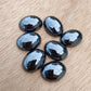 NATURAL HEMATITE CABOCHON FLAT BACK OVAL SHAPE CALIBRATED AAA QUALITY GEMSTONES, ALL SIZES AVAILABLE