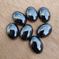 NATURAL HEMATITE CABOCHON FLAT BACK OVAL SHAPE CALIBRATED AAA QUALITY GEMSTONES, ALL SIZES AVAILABLE