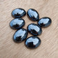 NATURAL HEMATITE CABOCHON FLAT BACK OVAL SHAPE CALIBRATED AAA QUALITY GEMSTONES, ALL SIZES AVAILABLE