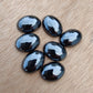 NATURAL HEMATITE CABOCHON FLAT BACK OVAL SHAPE CALIBRATED AAA QUALITY GEMSTONES, ALL SIZES AVAILABLE