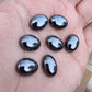 NATURAL HEMATITE CABOCHON FLAT BACK OVAL SHAPE CALIBRATED AAA QUALITY GEMSTONES, ALL SIZES AVAILABLE
