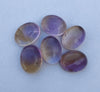 NATURAL AMETRINE OVAL SHAPE CABOCHON FLAT BACK AAA+ QUALITY CALIBRATED WHOLESALE GEMSTONES