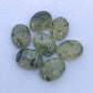 NATURAL PREHNITE RUTILE OVAL SHAPE CABOCHON FLAT BACK CALIBRATED WHOLESALE GEMSTONES, ALL SIZES AVAILABLE