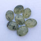 NATURAL PREHNITE RUTILE OVAL SHAPE CABOCHON FLAT BACK CALIBRATED WHOLESALE GEMSTONES, ALL SIZES AVAILABLE