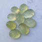 NATURAL PREHNITE OVAL SHAPE CABOCHON FLAT BACK AAA+ QUALITY CALIBRATED GEMSTONES, ALL SIZES AVAILABLE