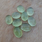 NATURAL PREHNITE OVAL SHAPE CABOCHON FLAT BACK AAA+ QUALITY CALIBRATED GEMSTONES, ALL SIZES AVAILABLE