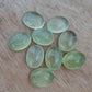 NATURAL PREHNITE OVAL SHAPE CABOCHON FLAT BACK AAA+ QUALITY CALIBRATED GEMSTONES, ALL SIZES AVAILABLE