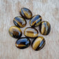 NATURAL TIGER EYE OVAL SHAPE FLAT BACK CABOCHON AAA+ QUALITY CALIBRATED GEMSTONES, ALL SIZES AVAILABLE