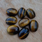NATURAL TIGER EYE OVAL SHAPE FLAT BACK CABOCHON AAA+ QUALITY CALIBRATED GEMSTONES, ALL SIZES AVAILABLE