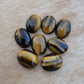 NATURAL TIGER EYE OVAL SHAPE FLAT BACK CABOCHON AAA+ QUALITY CALIBRATED GEMSTONES, ALL SIZES AVAILABLE