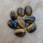 NATURAL TIGER EYE OVAL SHAPE FLAT BACK CABOCHON AAA+ QUALITY CALIBRATED GEMSTONES, ALL SIZES AVAILABLE