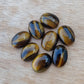 NATURAL TIGER EYE OVAL SHAPE FLAT BACK CABOCHON AAA+ QUALITY CALIBRATED GEMSTONES, ALL SIZES AVAILABLE