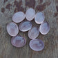 AAA+ QUALITY NATURAL ROSE QUARTZ OVAL SHAPE CABOCHON FLAT BACK CALIBRATED GEMSTONES, ALL SIZES AVAILABLE