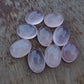 AAA+ QUALITY NATURAL ROSE QUARTZ OVAL SHAPE CABOCHON FLAT BACK CALIBRATED GEMSTONES, ALL SIZES AVAILABLE