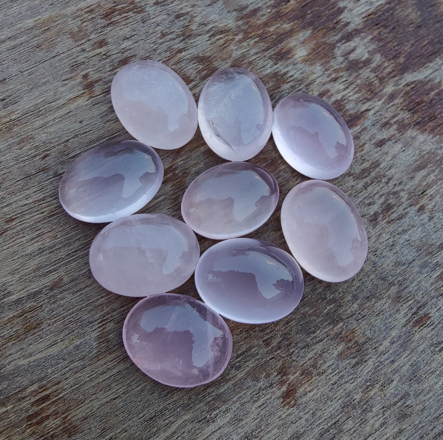 AAA+ QUALITY NATURAL ROSE QUARTZ OVAL SHAPE CABOCHON FLAT BACK CALIBRATED GEMSTONES, ALL SIZES AVAILABLE