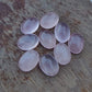 AAA+ QUALITY NATURAL ROSE QUARTZ OVAL SHAPE CABOCHON FLAT BACK CALIBRATED GEMSTONES, ALL SIZES AVAILABLE