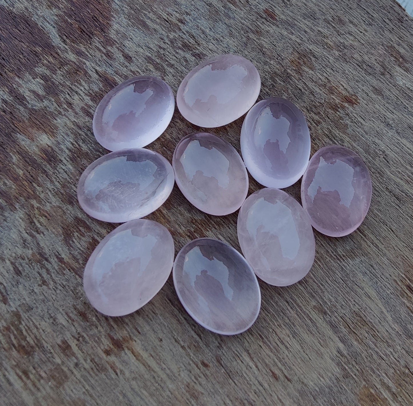 AAA+ QUALITY NATURAL ROSE QUARTZ OVAL SHAPE CABOCHON FLAT BACK CALIBRATED GEMSTONES, ALL SIZES AVAILABLE