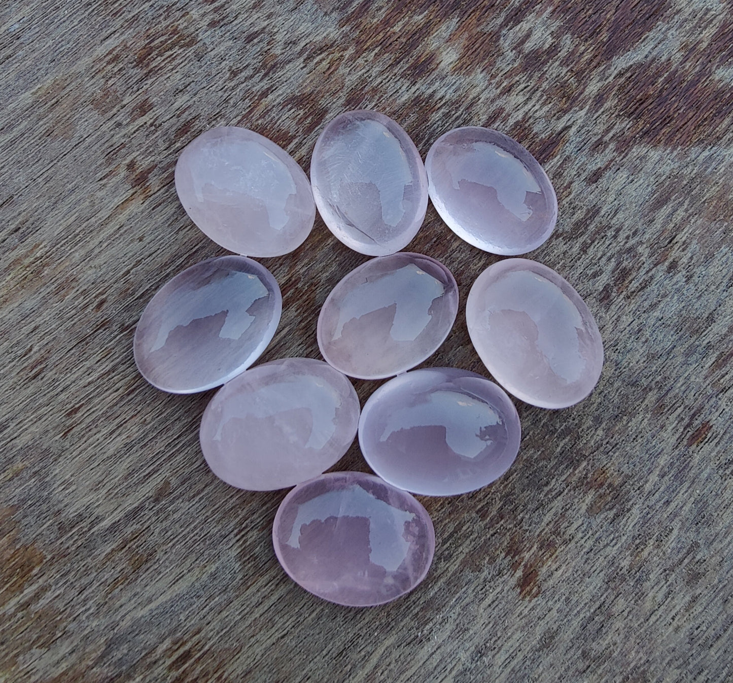AAA+ QUALITY NATURAL ROSE QUARTZ OVAL SHAPE CABOCHON FLAT BACK CALIBRATED GEMSTONES, ALL SIZES AVAILABLE