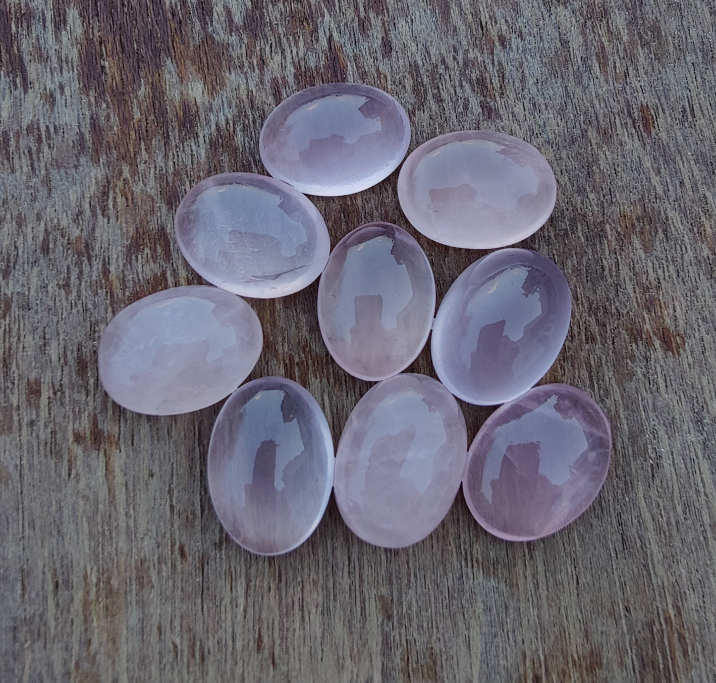 AAA+ QUALITY NATURAL ROSE QUARTZ OVAL SHAPE CABOCHON FLAT BACK CALIBRATED GEMSTONES, ALL SIZES AVAILABLE