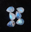 AAA+ QUALITY NATURAL RAINBOW MOONSTONE TEAR DROP SHAPE CABOCHON FLAT BACK PEAR SHAPE CALIBRATED GEMSTONES, ALL SIZES AVAILABLE